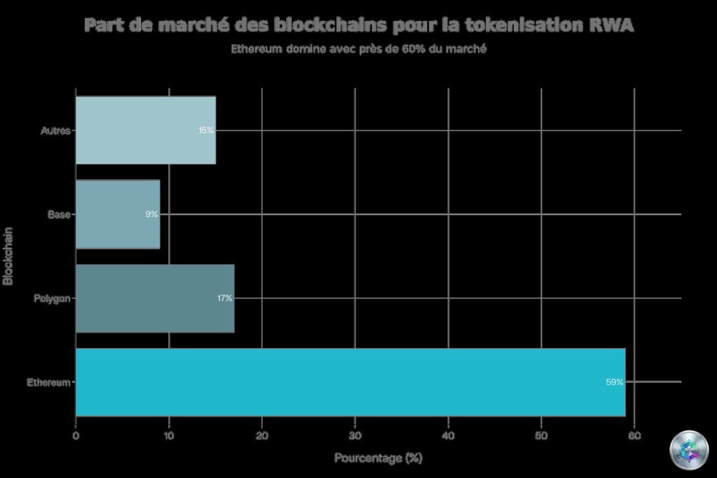 Blockchain market share for RWA tokenization