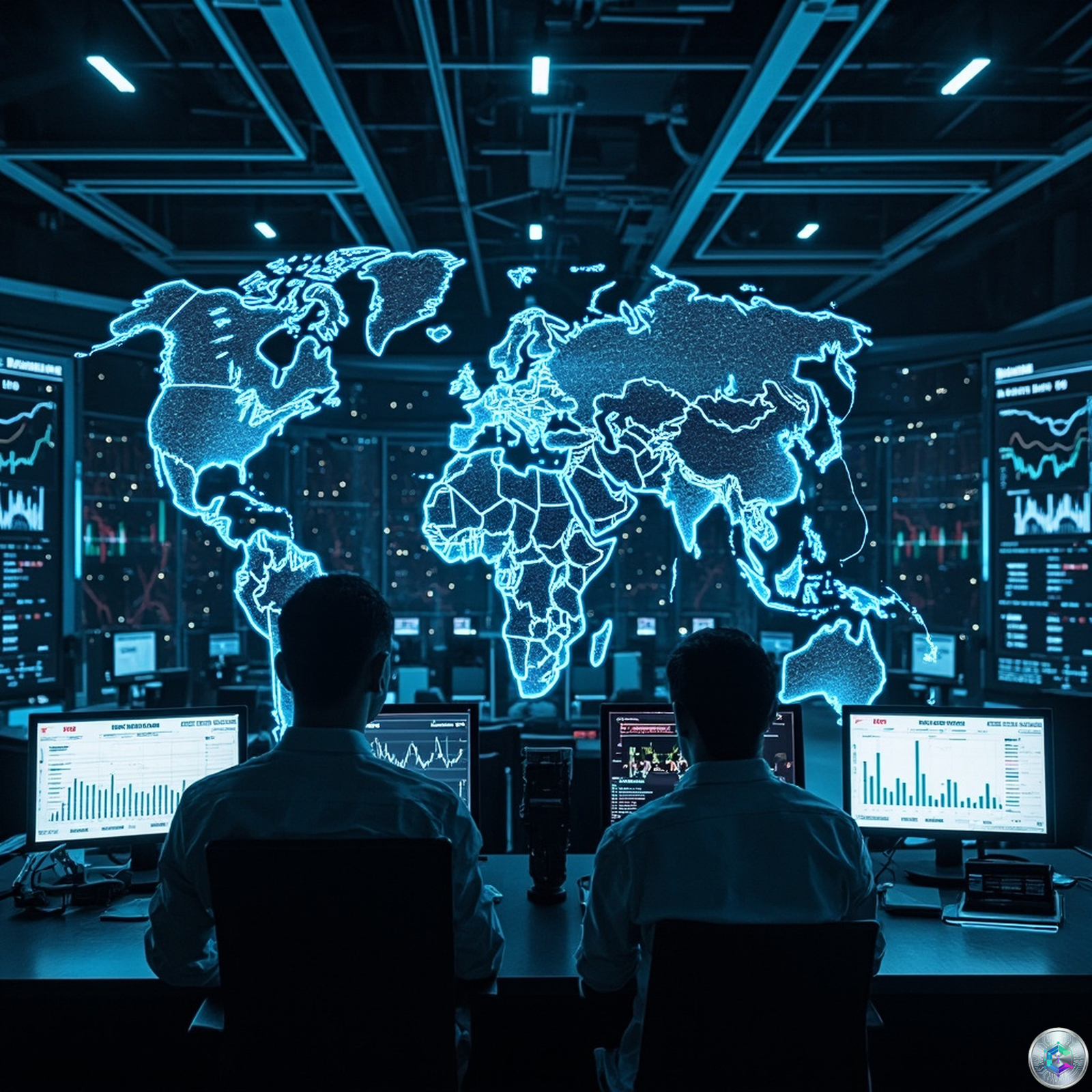 Prediction market volume charts and trading floor