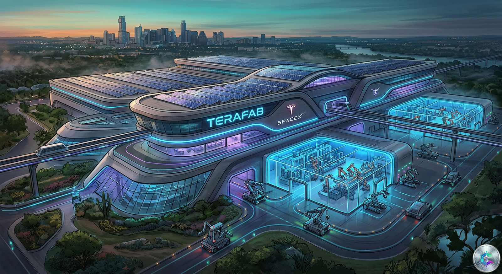 Artist view of future TERAFAB facility