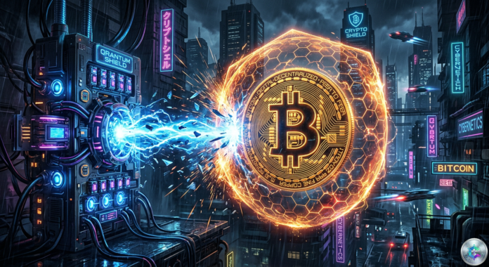 Représentation de la menace quantique sur Bitcoin