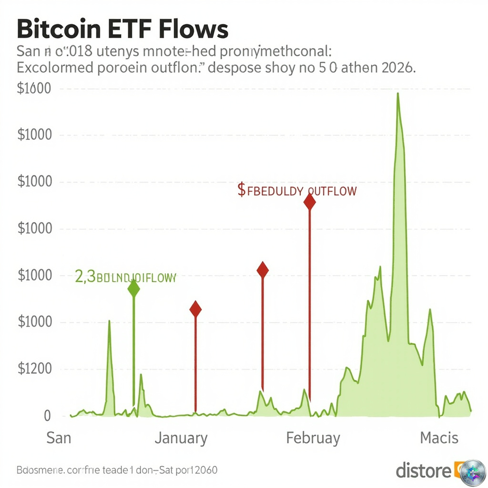 Flux mensuels des ETF Bitcoin Janvier a Mars 2026