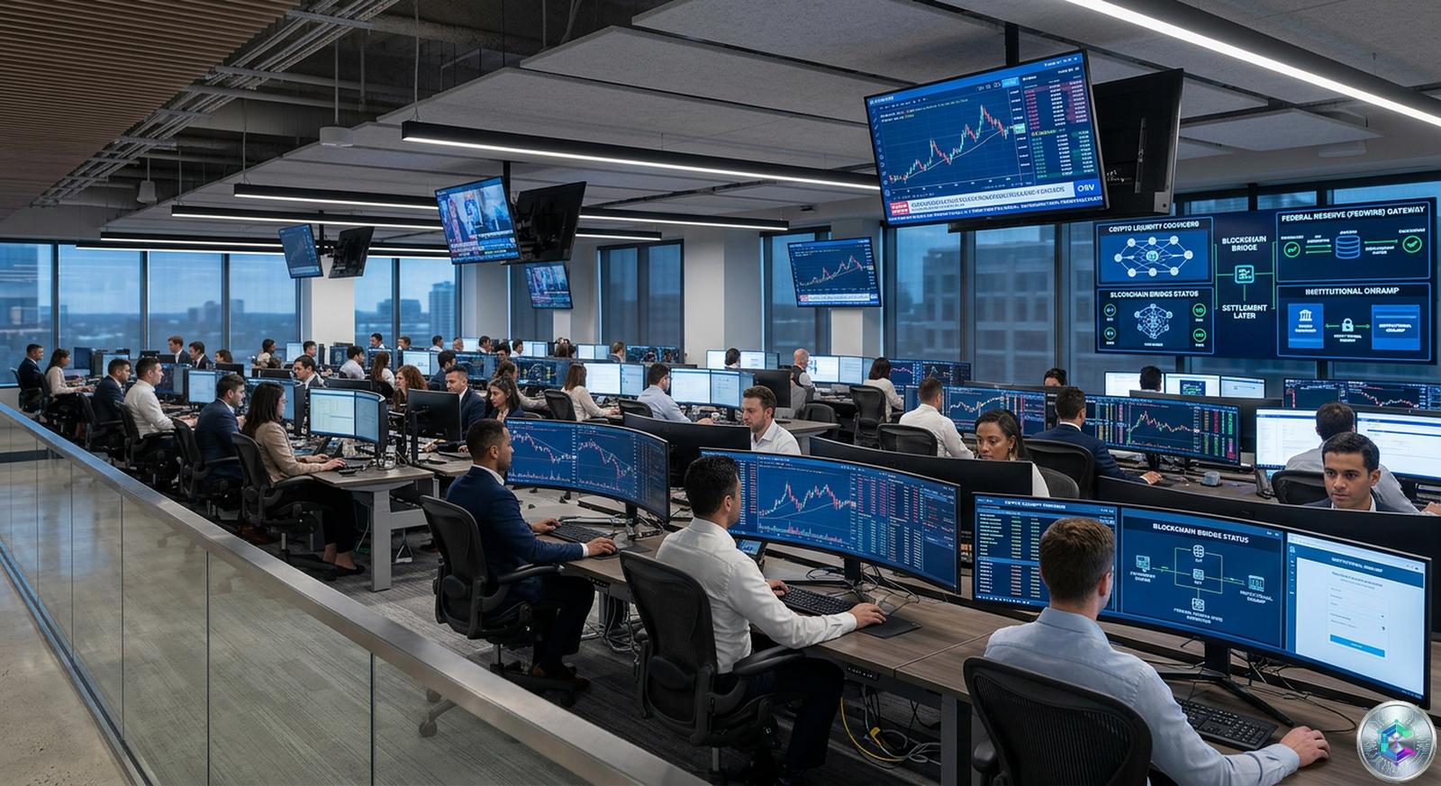 Illustration article Trump Fed comptes maîtres crypto