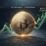 Bitcoin ETFs See $223M Inflow as Weak US Jobs Data Lifts BTC to $62,000