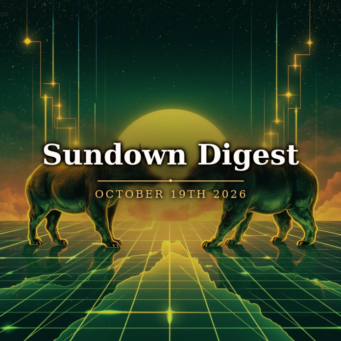 Sundown Digest October 19th 2026 Sundown Digest October 19th 2026