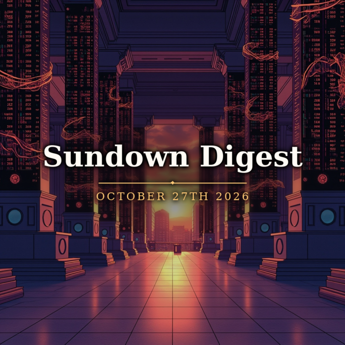 Sundown Digest October 27th 2026